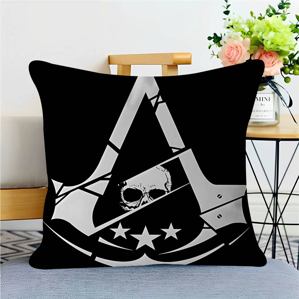 

LOGO A-Assassins-Creed Cushion Cover Decorative Pillow Sofa Home Decor Case Pillow Cases 20x20Inch