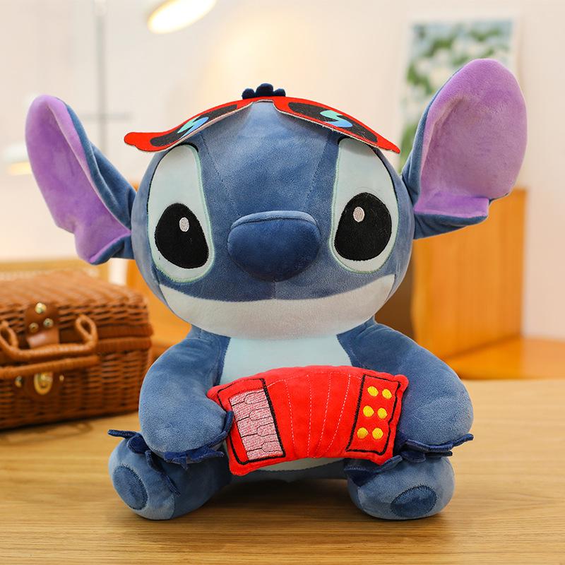 Sakura Pink Stitch Plush Toy with Flowers - Valentine's Day Gift for Girls