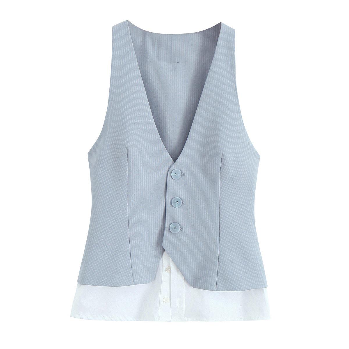 

TAOP&ZA Women s Striped Patchwork Sleeveless Tank Top - Spring/Summer Fashion, Casual & Versatile Extra Small