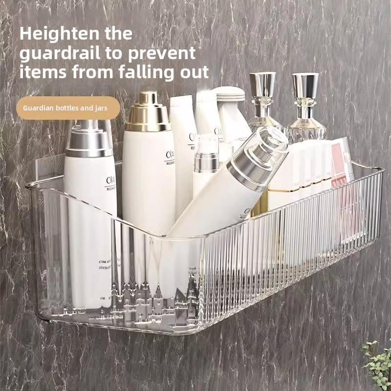 Bathroom Non-punching Wall-mounted Cosmetics Storage Rack
