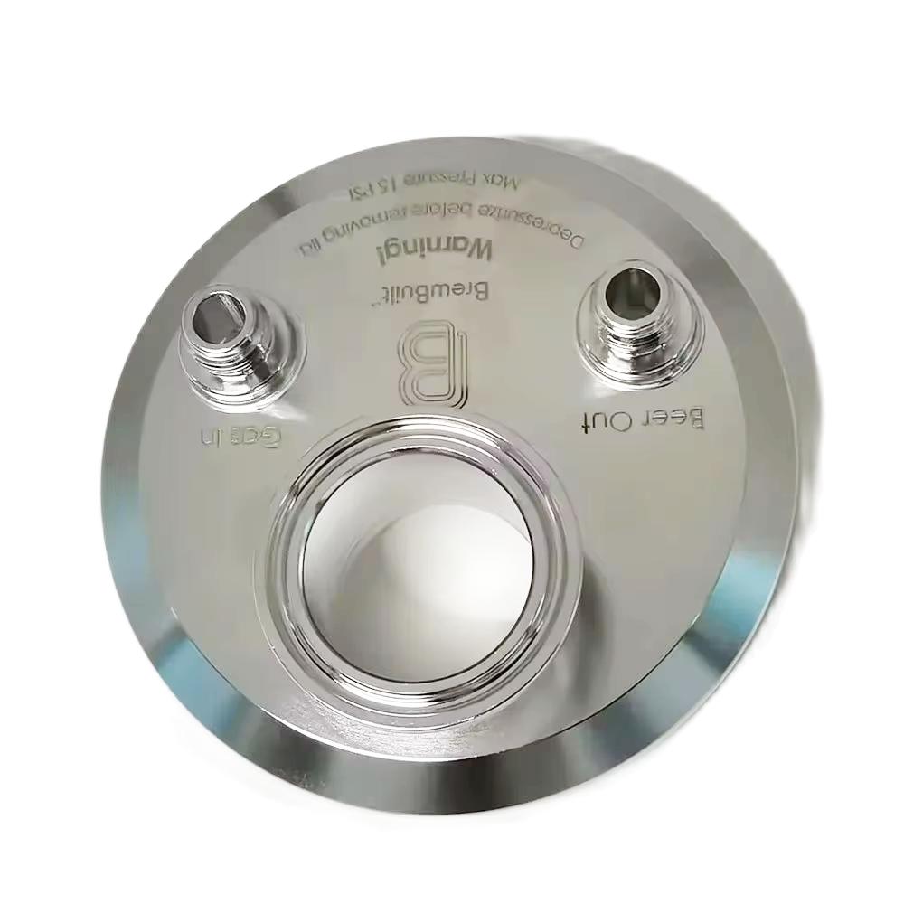 Kegland 4 Inch Stainless Steal End Cap Blind Plate Cover with Boddy Connects Brewing Tool BrewBuilt Accessary