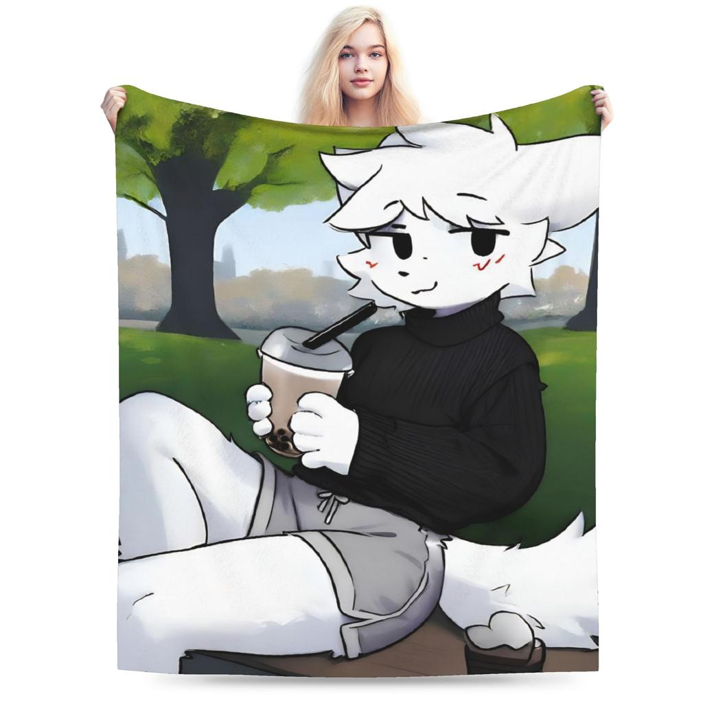 Boykisser Silly Cat Blankets Fleece Spring Autumn Cartoon Portable Super Soft Throw Blankets for Bedding Outdoor Quilt