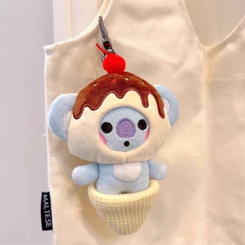 BT21 Idol Dessert Series Plush Toy Hangers, Cute Figurines, Gift Dolls, Hanging Bags, Idol Souvenirs, Birthday Gifts