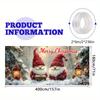 1 Piece, Large Christmas Garage Door Banner, Winter Snow View Christmas Dwarf Pattern, Durable, Easy To Hang