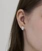 Still Instant Rose With Dew - Earring 02