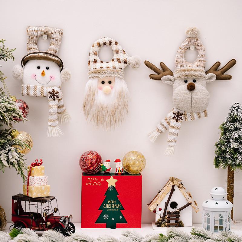 Creative European Style Door Hanging Santa Claus Snowman Reindeer Festive Decorations