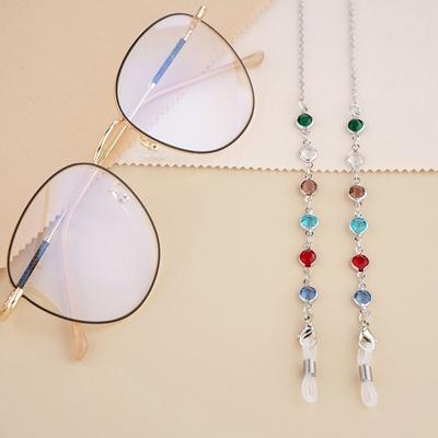 Crystal Neck Strap String Mask Chain Sunglasses Chains Spectacle Cord Metal Glasses Chain