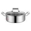 304 Stainless Steel Hot Pot: Three-Layer Thickened Soup & Frying Pan, Large Capacity Household Cookware