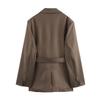 2025 Spring Women's Belted Lapel Long-Sleeve Fashion Suit Jacket