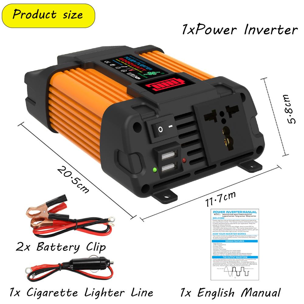 6000W Solar System Complete Kit 12V To 110V/220V 100A Controller 2*300W Panel Off-Grid Inverter System for Home/Camping Backup