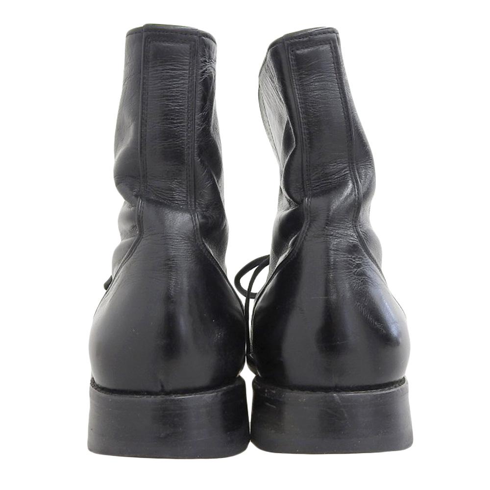 COMMEdesGARCONS Leather Lace-up Boots Shoes Women's Black 22 1/2 Shoes 22 1/2 blackUsed