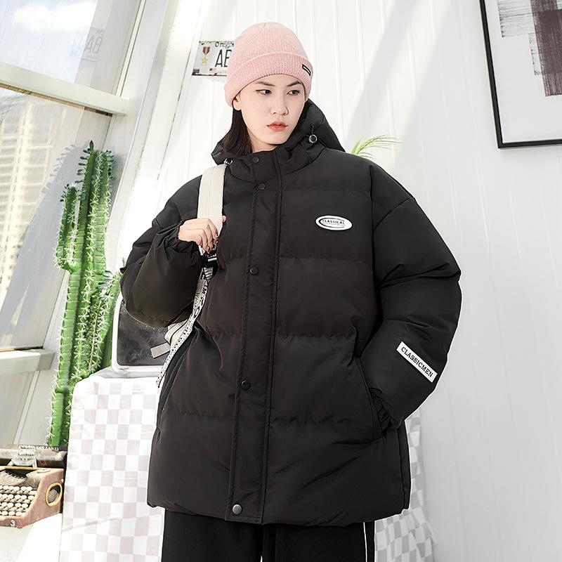 Beliebte Baumwollkleidung für Männer und Frauen, neuer Stil Kapuzen-Baumwollkleidung mit lockerem Schnitt, trendige koreanische kurze Winter-Baumwolljacke für Männer
