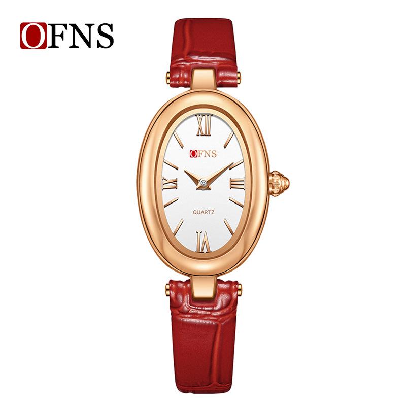 OFNS Women's Vintage Oval Waterproof Quartz Watch - French Minimalist Fashion Hot Seller