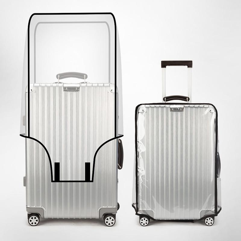 Travel Transparent Luggage Cover Waterproof And Dustproof Pvc Wear Resistant Fits 20-30 Inch Suitcases
