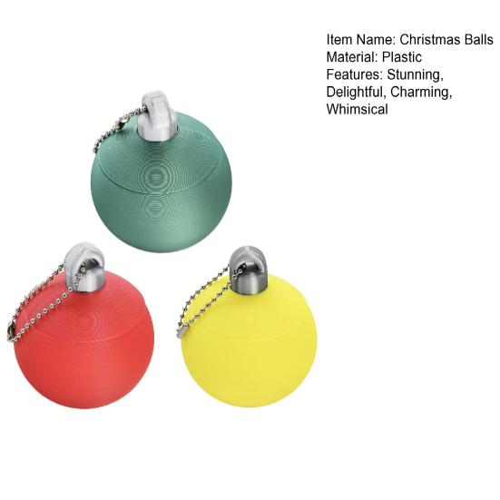 Weihnachtskugeln Ornamente 3D-gedruckter Weihnachtsmann/Rentier/Schneemann Versteckte Weihnachtskugel Hängeornament für Weihnachtsbaum Feiertags-Party-Dekor