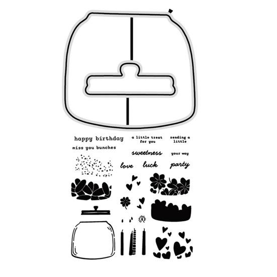 Stamps And Dies Set for Card Making Clear Silicone Stamps And Carbon Steel Cutting Dies Set for DIY Album Scrapbooking Greeting Card Making