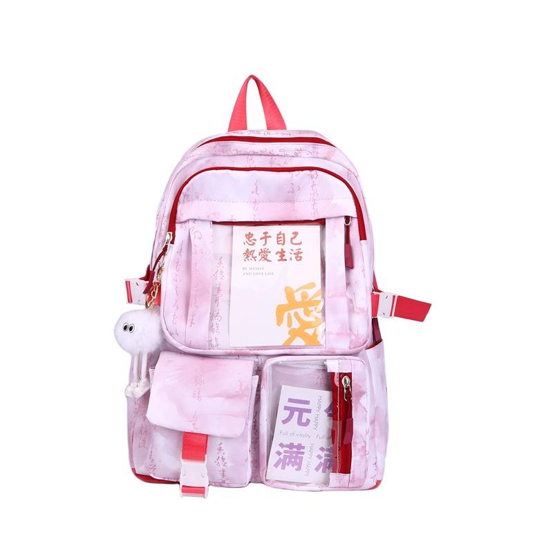 Schoolbag Chinese Style Printed Backpack Junior High School Student Antique Style Student Schoolbag Elementary School Student High Value Pain Bag