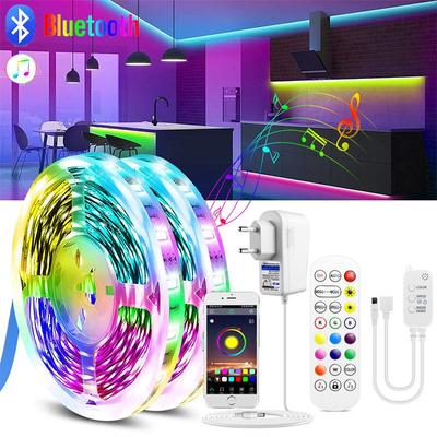 12V Bluetooth LED Streifen Licht RGB SMD Flexible Band Fita RGB LED Licht Klebeband Diode Mit EU Adapter