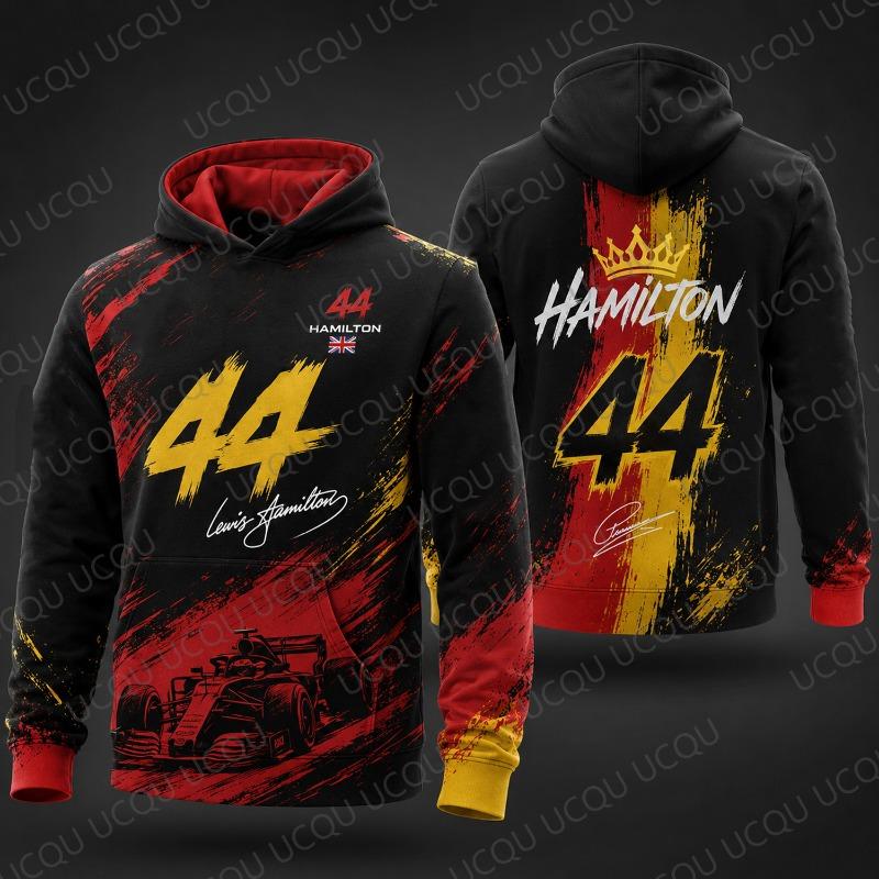 2026 Neuer Hamilton 44 Racing Hoodie Motorsport Pullover Sweatshirt Herren Damen Freizeit Fan Geschenk