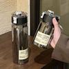 MUJI Style Portable Plastic Cup with Handle and Straw for Student Office Home 350ml 550ml 800ml KTY