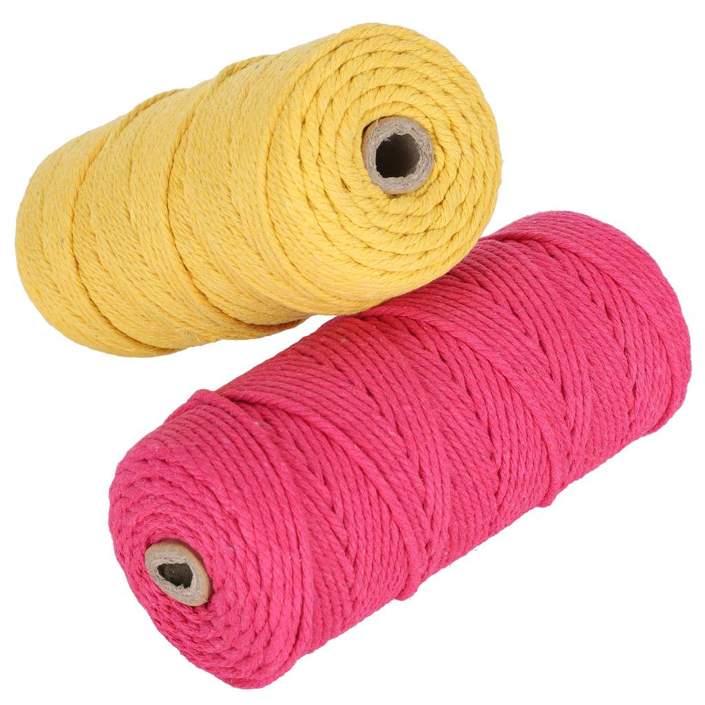 Natural Cotton Rope Macrame Cord Single Strand Knitting Yarn Handicrafts DIY 3mm 100meter