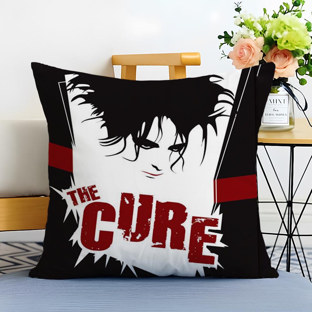 The CCure Rock Band Cushion Cover Washable Linen Pillowcase Soft for Sofa Bed Cozy Home Room Decor