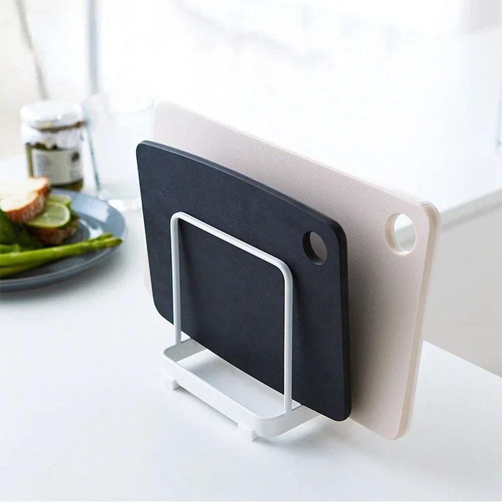 Black/White Layered Cutting Board Rack Stainless Steels Sink Organizer  for Kitchen