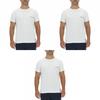 Lot de 3 T-shirts homme en coton uni col rond imprimé poitrine