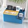 Luxury Multi-use Tissue Box with Pen Holder, Remote Caddy, and Cosmetic Organizer for Office or Coffee Table