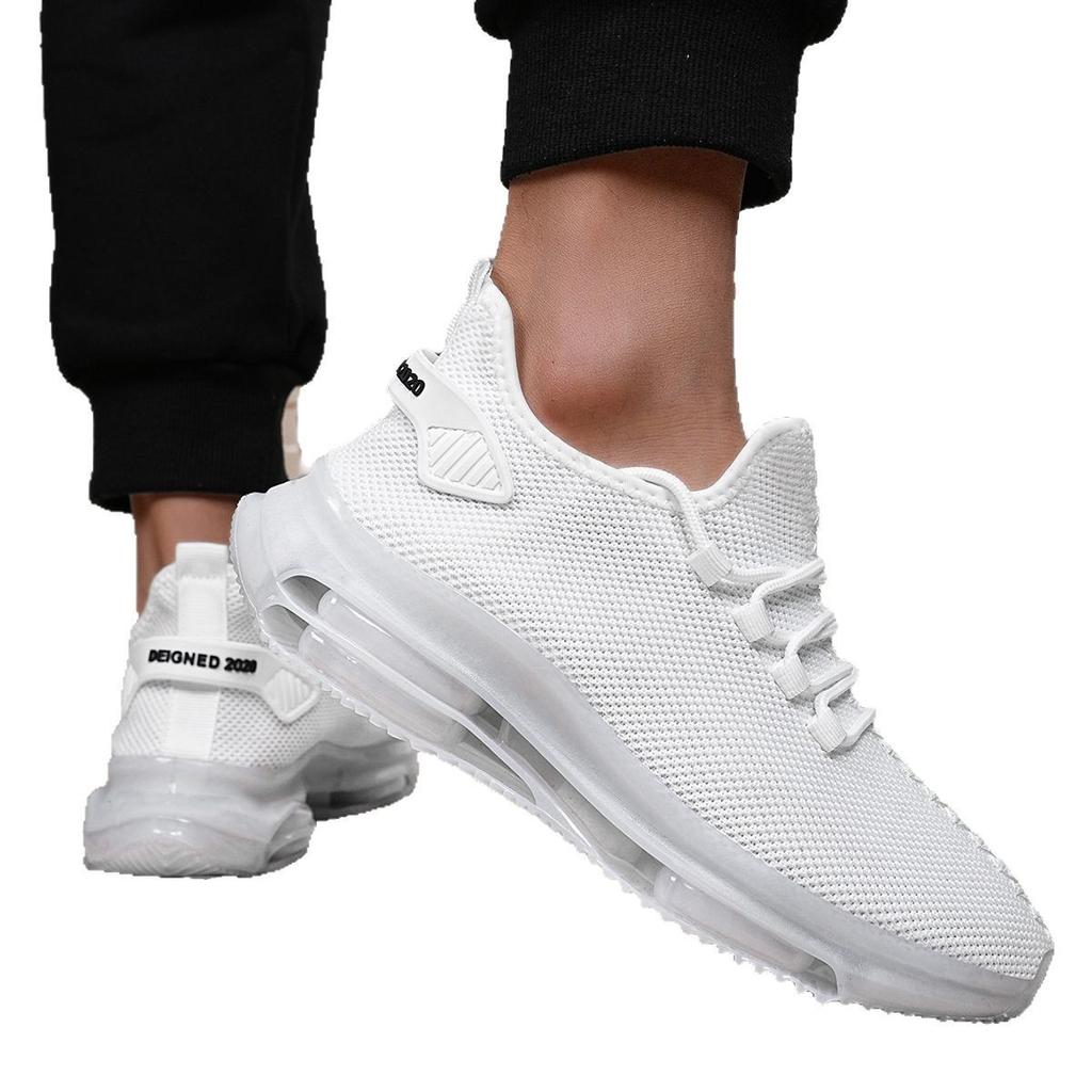 2025 Fly-woven Mesh Little White Shoes Sneakers Summer and Autumn Large Size Men's Sports and Leisure Shoes Men's Shoes