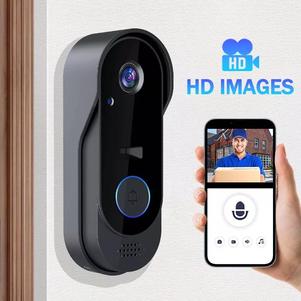 Smart Video Doorbell-Wireless WiFi Security Camera with Night Vision,two-way Audio,real-time Notification,cloud Storage,smart Home Security Doorbell