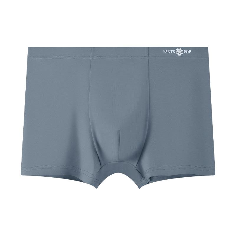 Men's Cotton Underwear Solid Color Autumn/winter Flat Angle Pants Antibacterial Breathable Mid Waist Men's Shorts