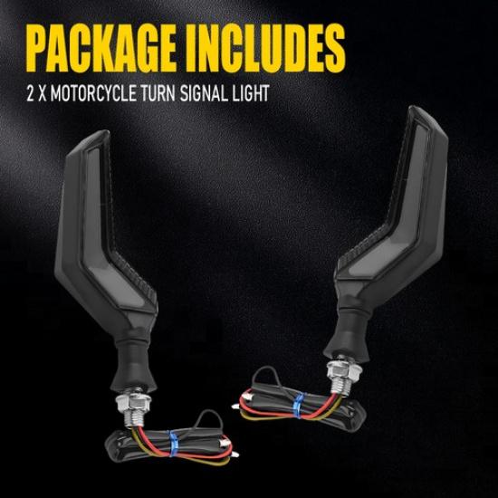 Motorcycle LED Turn Signal Light Indicator Blinker Amber Blue Running Daytime EK