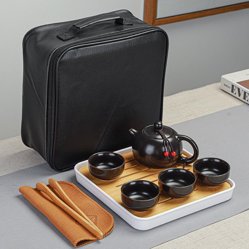 

Dingyao портативный керамический дорожный набор для кунг-фу чая, подарок на открытие недвижимости