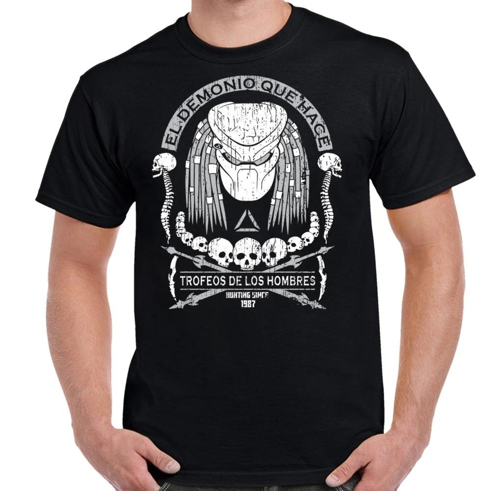 Predator El Demonio Que Hace Trofeos del Hombres Shirt XS