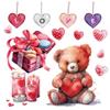 Heart-Shaped Teddy Bear Electrostatic Valentine Window Sticker for Mall, Shop, Wall, or Refrigerator 2026.