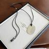 Titanium Steel Wax Rope Comb Sweater Chain Necklace Accessory Design with High-end Style
