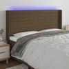 VidaXL LED Headboard Bedroom Furniture Double Bed Accessory Head of Bed Frame Interior Dark Brown 3124197