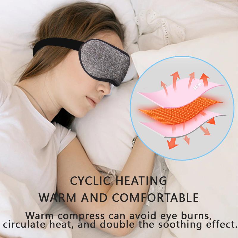 Steam eye mask, electric heatinghot compress intelligent timed heating sleep shading 3D eye mask