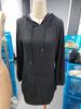2025 Autumn/Winter Knit Hooded Ribbed Pocket Long Sleeve Dress for Women