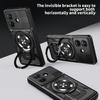 Dla Xiaomi Redmi Note 14 4G (163.25mm) Magnetyczne etui obrotowa podpórka TPU+PC pokrowiec na telefon