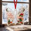 Santa Claus Ornament Christmas Cash Gift Ornament, Acrylic Butterfly Money Holder with Built‑in Unique Gifts Clear Compartment, Holiday Hanging for