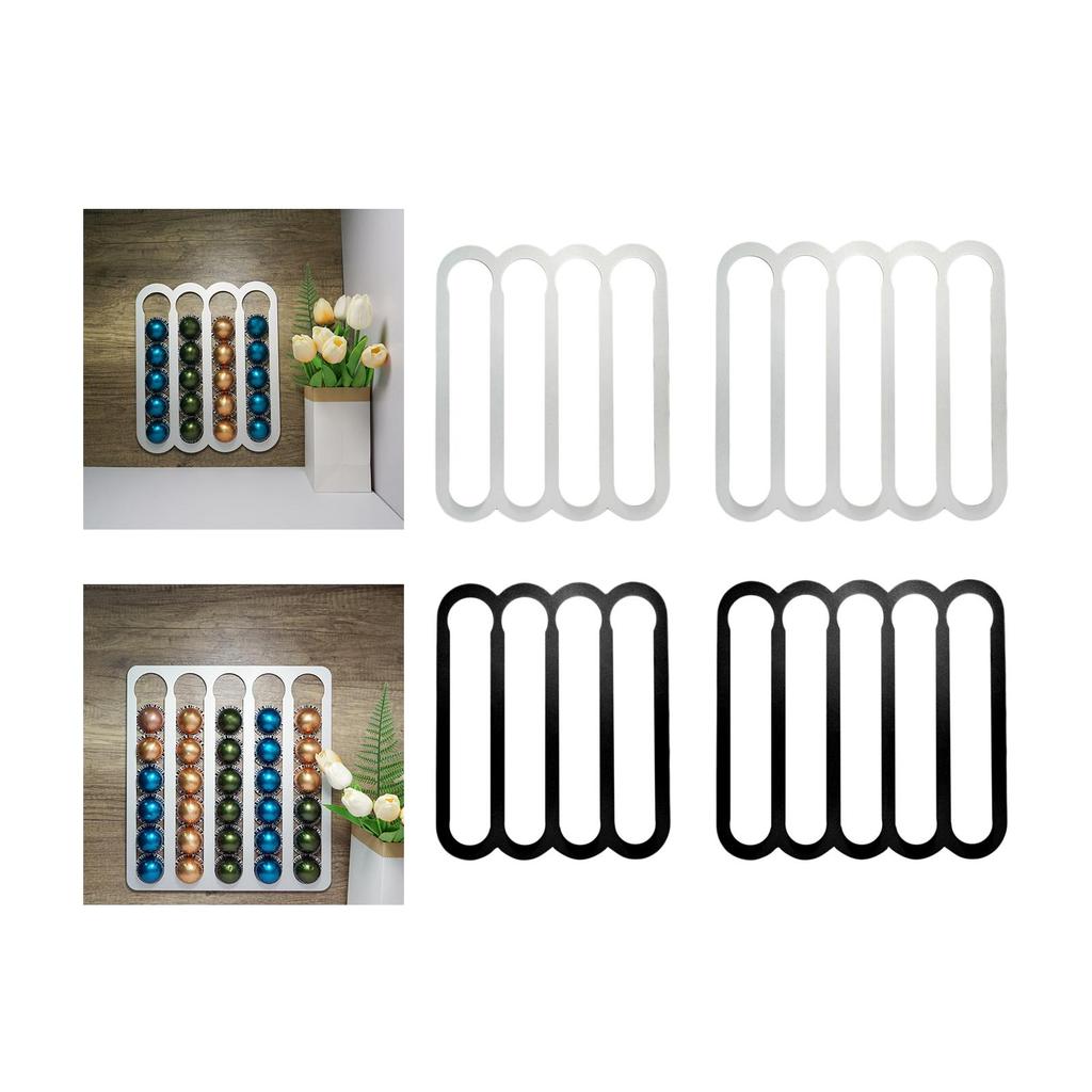 Holder Vertically or Horizontally Mounted Shelf Under Cabinet Coffee Pod Storage Capsule