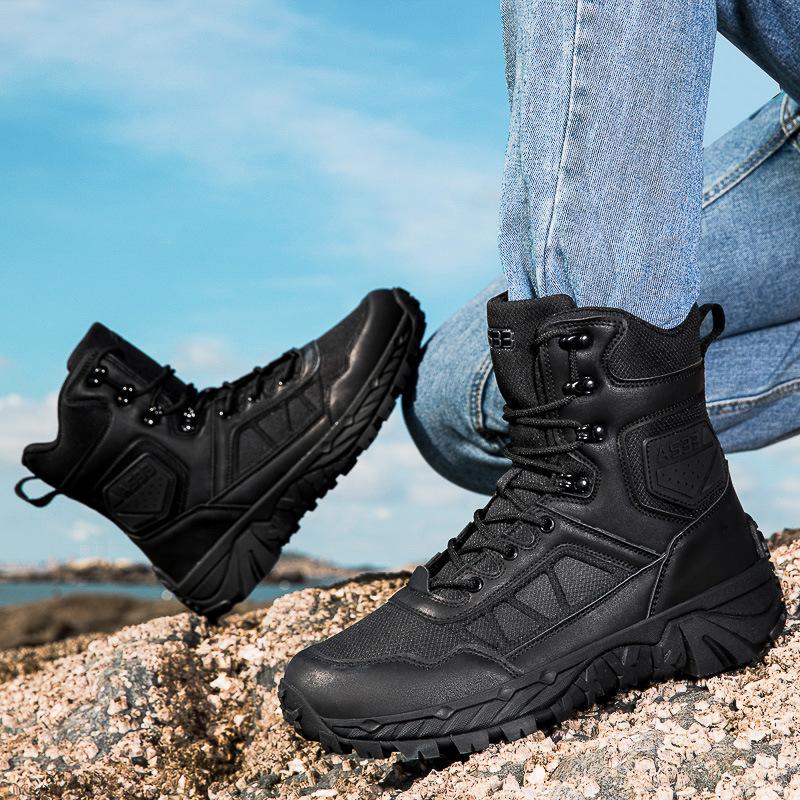 New Men's Mountaineering Plus-size Men's Shoes, Outdoor Work Boots, Hiking Boots, High-top Martin Shoes, Outdoor Tactical Boots