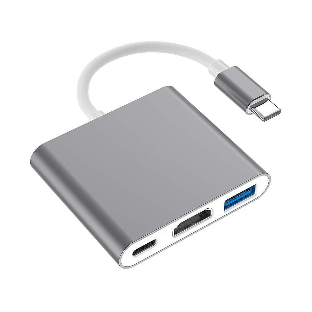 

Кабель-адаптер USB-C до HDMI з USB-хабом та док-станцією розширення