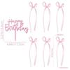 7 PCS Funny Cake Decorating Multipurpose Happy Birthday Sign 2025 Ribbion Cake Topper