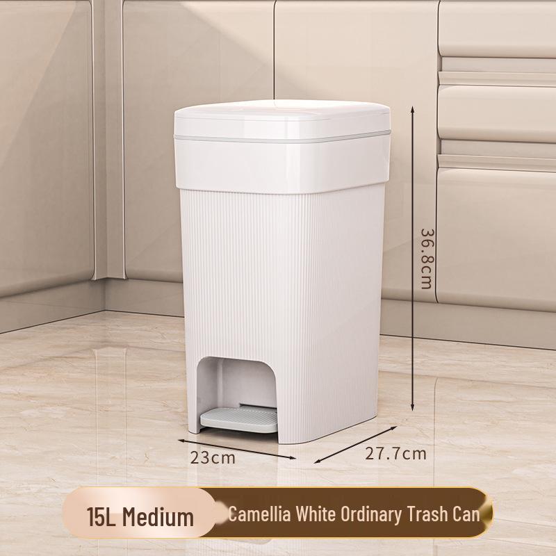 Pedalstyrd soptunna med lock för hemmabruk: Badrum, Kök, Sovrum