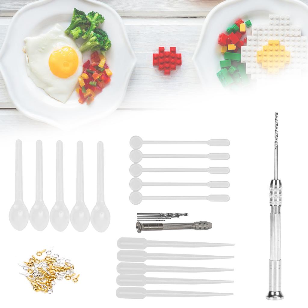 DIY Jewelry Pendant Making Dropper Hand Drill Screw Eye Tools Kits Supplies Accessory