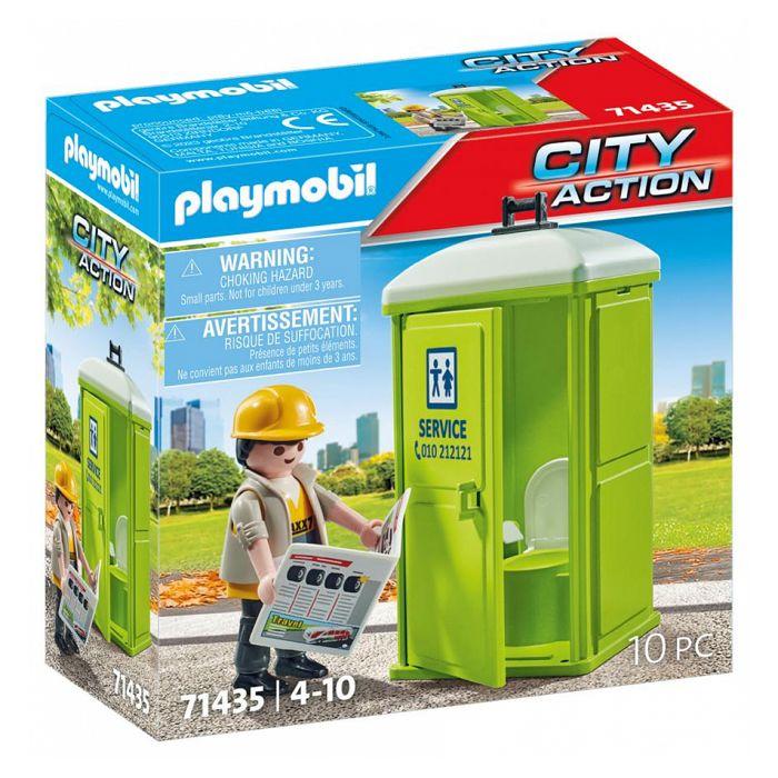 Jouet - PLAYMOBIL - 71435 - Toilettes mobiles - Avec personnage - 10 pièces - Dès 4 ans