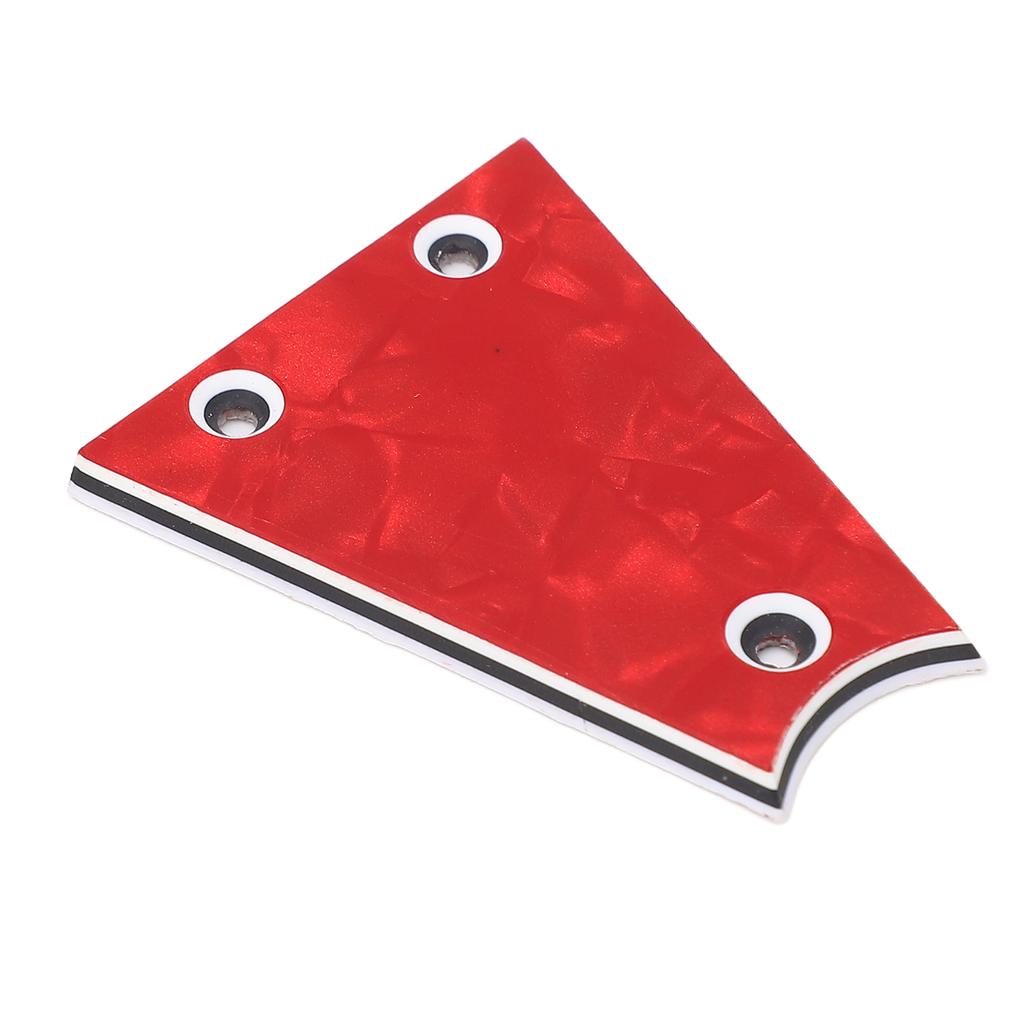 Guitar Truss Rod Cover 3 Hole Triangular Metal Truss Rod Plate Replacement for Electric Guitar Bass Protection GR41A